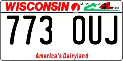WI license plate 773OUJ