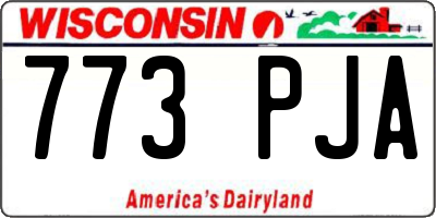 WI license plate 773PJA