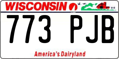 WI license plate 773PJB