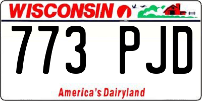 WI license plate 773PJD