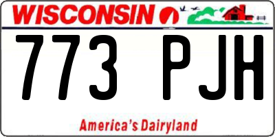 WI license plate 773PJH