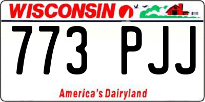 WI license plate 773PJJ
