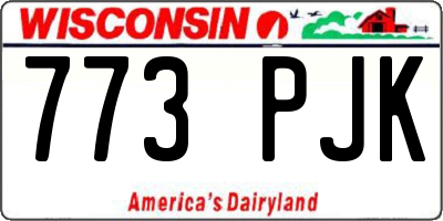WI license plate 773PJK
