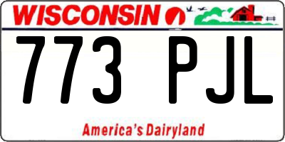 WI license plate 773PJL