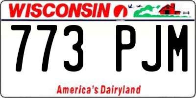 WI license plate 773PJM