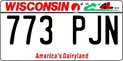 WI license plate 773PJN
