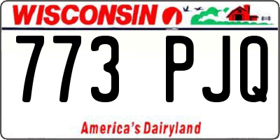 WI license plate 773PJQ