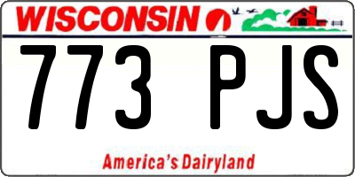 WI license plate 773PJS