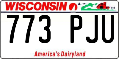 WI license plate 773PJU