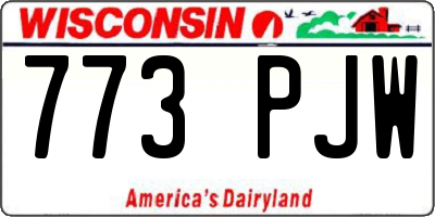 WI license plate 773PJW