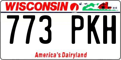 WI license plate 773PKH