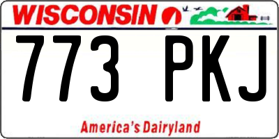 WI license plate 773PKJ