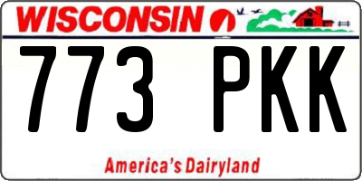 WI license plate 773PKK