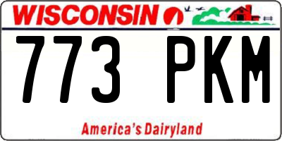 WI license plate 773PKM