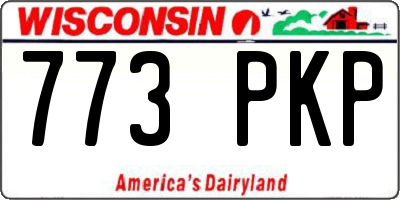WI license plate 773PKP