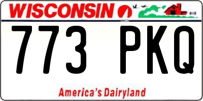 WI license plate 773PKQ