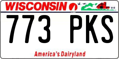 WI license plate 773PKS