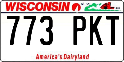 WI license plate 773PKT