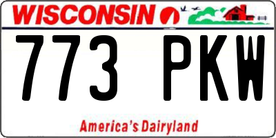 WI license plate 773PKW