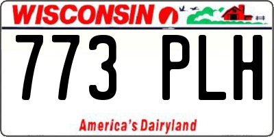 WI license plate 773PLH