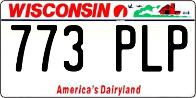WI license plate 773PLP