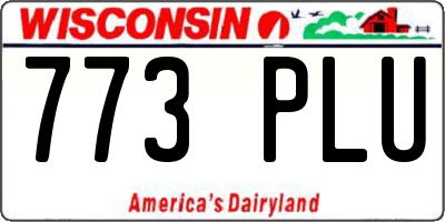 WI license plate 773PLU