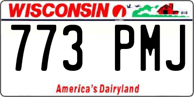WI license plate 773PMJ