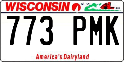 WI license plate 773PMK