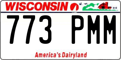WI license plate 773PMM