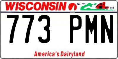 WI license plate 773PMN