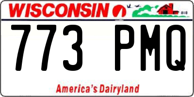 WI license plate 773PMQ