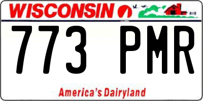 WI license plate 773PMR