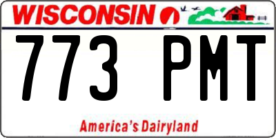 WI license plate 773PMT