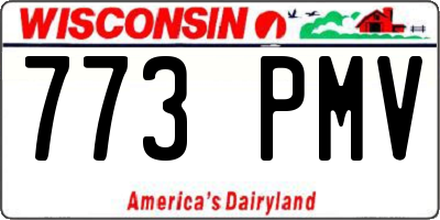 WI license plate 773PMV