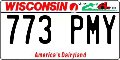 WI license plate 773PMY