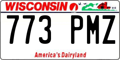 WI license plate 773PMZ