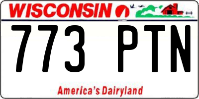 WI license plate 773PTN