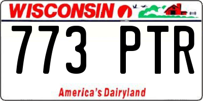 WI license plate 773PTR
