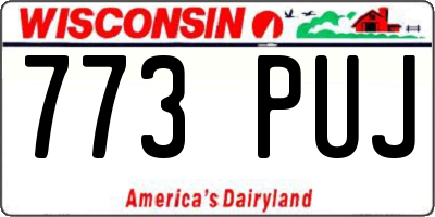 WI license plate 773PUJ