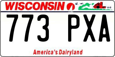 WI license plate 773PXA