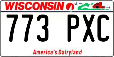 WI license plate 773PXC