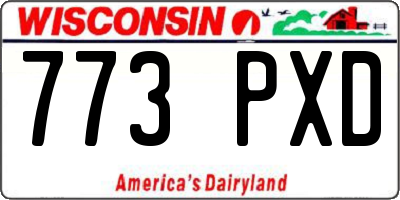 WI license plate 773PXD