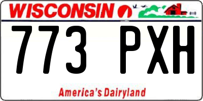 WI license plate 773PXH