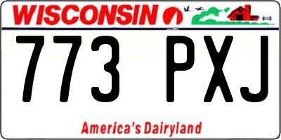 WI license plate 773PXJ