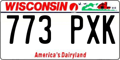 WI license plate 773PXK
