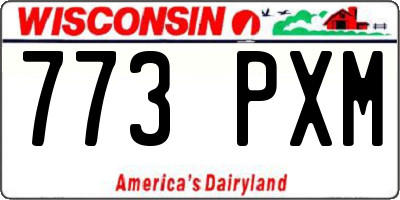 WI license plate 773PXM