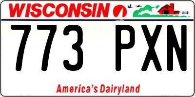 WI license plate 773PXN