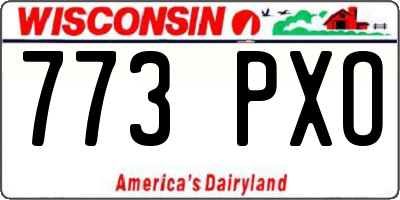 WI license plate 773PXO