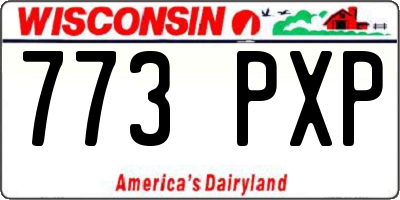 WI license plate 773PXP