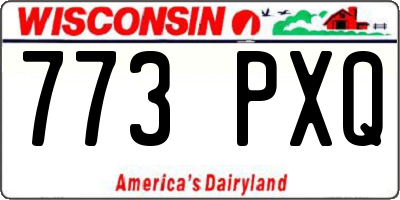 WI license plate 773PXQ